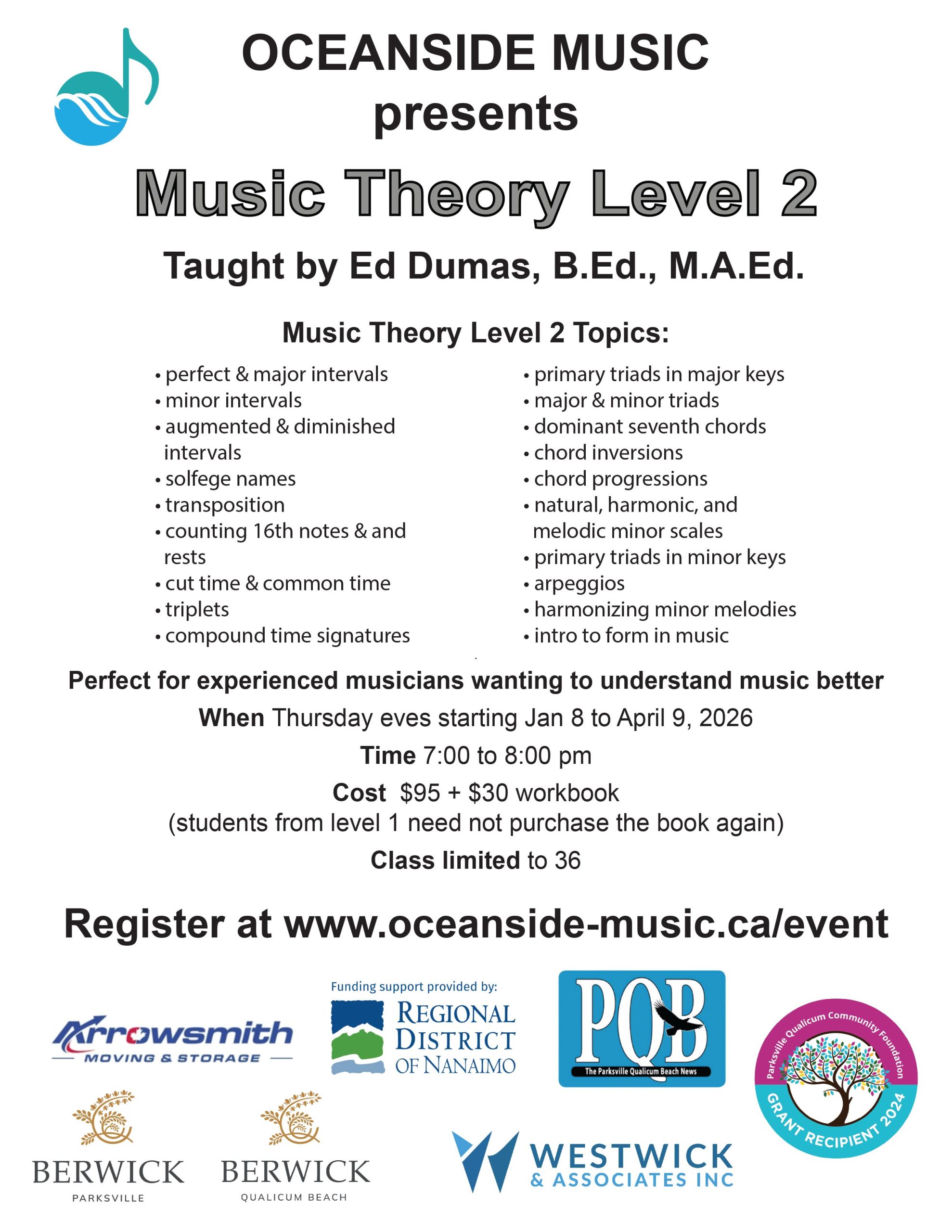Music Theory Level 2 Poster