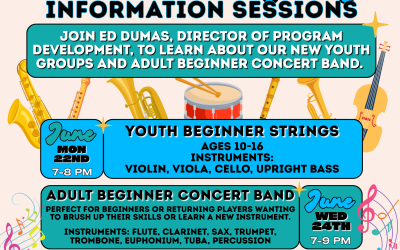Oceanside Music Offers Two New Youth Groups and an Adult Beginner Concert Band